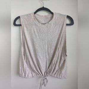 Lululemon Cinch Waist Tank Size 8-10 Cream